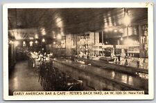New York City~Peter's Back Yard Interior~Early American Bar & Cafe~1940s PC picture