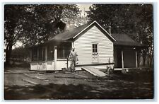 c1910's Water Well Farm House Farmer RPPC Photo Unposted Antique Postcard picture