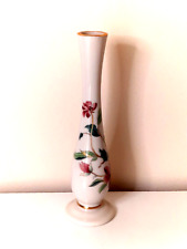 Lenox China Bud Vase - Barrington Collection;  Flowers,  Gold Trim - 7.5