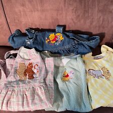 Vintage Disney Embroidered Winnie the Pooh Girls Shirts Dresses Denim Size 4 5. picture