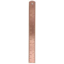 Straight Ruler Vintage Brass Handy Straight Ruler Metal Copper Bookmark With Cm  picture