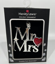 Harvey Lewis Mr & Mrs 2019 Christmas Ornament Swarovski Crystals New picture