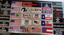 Patriotic - America- Dont Tread -MAGA -Zip Strip Ultra Removable Bumper Stickers picture