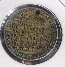 EXTREMELY RARE TYPE VERMONT CIVIL WAR DOG TAG 9 BATTLES LISTED picture