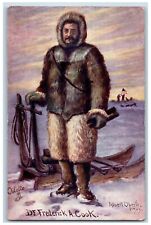 Albert Operti Signed Postcard Dr Frederick A Cook At The North Pole Oilette Tuck picture