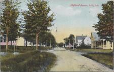 Postcard Highland Avenue Milo ME Maine  picture