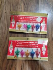 Vintage Replacement Bulbs Push In Light Set Of 5 / 7 Volt picture