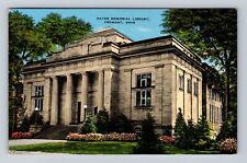 Fremont OH-Ohio, Hayes Memorial Library, Antique Vintage c1948 Souvenir Postcard picture
