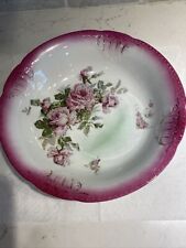 Beautiful vintage porcelain Bowl With Pink Floral Pattern picture