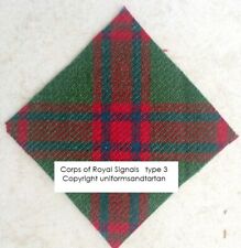 British Army Royal Signals, Scot Div tartan patch badge backing 3 beret TOS cap picture
