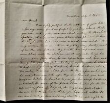 1848 antique STAMPLESS LETTER uniontown pa SWAYZE McConnelsville Oh handwritten picture