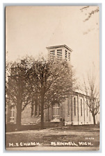 PLAINWELL Michigan MI ~ METHODIST CHURCH. ~ rppc ~ Allegan County Otsego 1912 picture