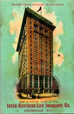 Vtg Advertising Postcard 1913 Louisville KY Inter-Southern Life Insurance Co Q21 picture