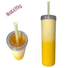 Dunkin’ Spring Summer 2024 Collection Yellow Ombre Silicone Tumbler Straw Sipper picture