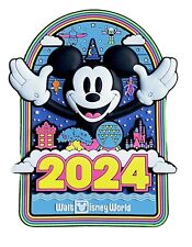 Disney World 2024 Mickey Four Parks Icons 3D Fridge Magnet Castle Epcot - NEW picture
