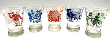 Vintage Barware Whisky Bourbon Shot Glasses Set of 5 Daisy Bell How Dry I Am picture
