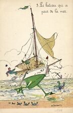 PC HUMOR THE BOAT THAT IS AFRAID OF THE SEA ARTIST SIGNED (a48833) picture