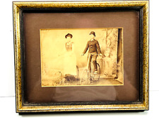 Antique 1901 Dodge City Kansas Bicycle Club Cabinet Photo framed KS picture
