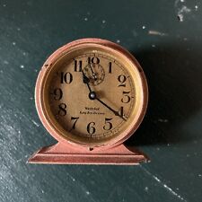 1927 Antique Salmon Westclox Baby Ben De Luxe Wind Up Alarm Clock Parts/Repair picture