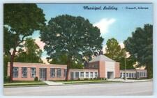 CROSSETT, Arkansas AR ~ MUNICIPAL BUILDING c1940s Ashley County Postcard picture