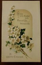 A Happy Easter Flowers Music Embossed Vintage Postcard picture
