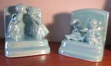 Vintage HOLLAND MOLD SLEEPING / KISSING ANGELS BOOKENDS ~ Iridescent Charmers picture