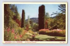 Postcard Canada British Columbia Victoria Butchart Garden 1940s Unposted picture