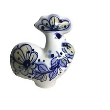 Portugal Style 5” Rooster Figurine Blue Shades picture