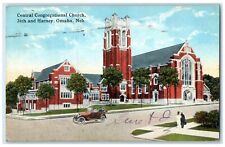 1923 Central Congregational Church Harney Exterior Road Omaha Nebraska Postcard picture