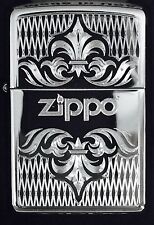 Zippo Windproof Chrome Lighter With Regal Design & Zippo Logo, 51154, New In Box picture