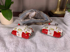 MINT Henry Cavanagh Fire Chief Vintage Car Salt and Pepper Shakers Matching SET picture