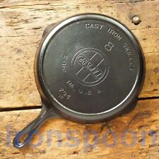 Antique GRISWOLD Cast Iron SKILLET Frying Pan # 8 LARGE SLANT LOGO - Ironspoon picture