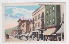 PITCAIRN PA VIEW OF FRONT STREET LOOKING WEST PLATES DESTROYED STAMPED ON FRONT picture