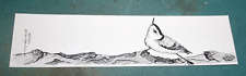 Nuthatch Bookmark by  Carl James Freeman 1978  6 inches long picture