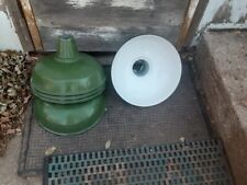 Warehouse Vintage Porcelain enamel light fixture green 14” industrial picture