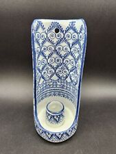 Pier 1 Blue White ceramic candle holder Wall Sconce picture