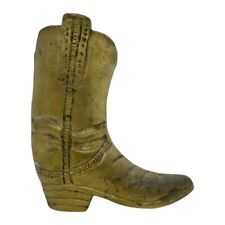 Vintage Brass Western Cowboy Boot 3” Tall  picture