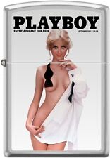 Zippo Playboy October 1981 Cover Satin Chrome Windproof Lighter NEW RARE picture