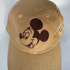 Disney Aulani Resort Spa Baseball Hat Cap Adult Mickey Woven Paper Hat Hawaii picture