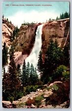 1908 Postcard Nevada Falls Yosemite Valley California Pine Trees Boulders A2 picture
