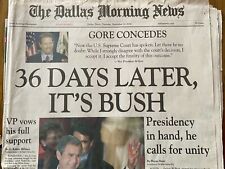 George Bush v Al Gore - 2000 Election Court Case- 2Pak Dallas Morning News Paper picture