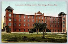 Postcard Admin Building, Meridian Male College, Meridian Mississippi A94 picture
