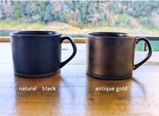 Mino yaki ware Japanese pottery Cup  340ml  natural black / antique gold  Japan picture