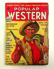 Popular Western Pulp Nov 1934 Vol. 1 #1 VG picture