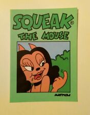 1985 Squeak The Mouse Green Mattioli Aedena Mouse Postcard picture