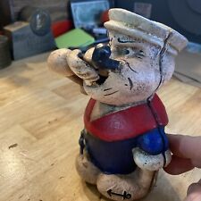 Popeye the Sailor Man Mechanical Piggy Bank CAST IRON Collector 3+ POUNDS Patina picture