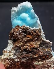 67g Rare Natural Blue Veszelyite Hemimorphite Quartz Matrix Yunnan picture