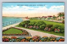 Long Beach CA-California, East Ocean Avenue, Antique Souvenir Vintage Postcard picture