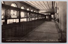 Interior First National Bank Somerville New Jersey Albertype Co. c1910 Postcard picture