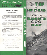 1940s MOUNT WASHINGTON COG RAILWAY vintage train tourist brochure NEW HAMPSHIRE picture
